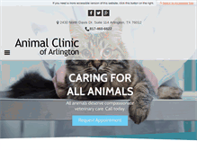 Tablet Screenshot of animalclinicofarlington.com